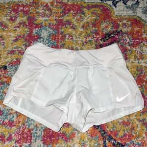 White Nike Running Shorts